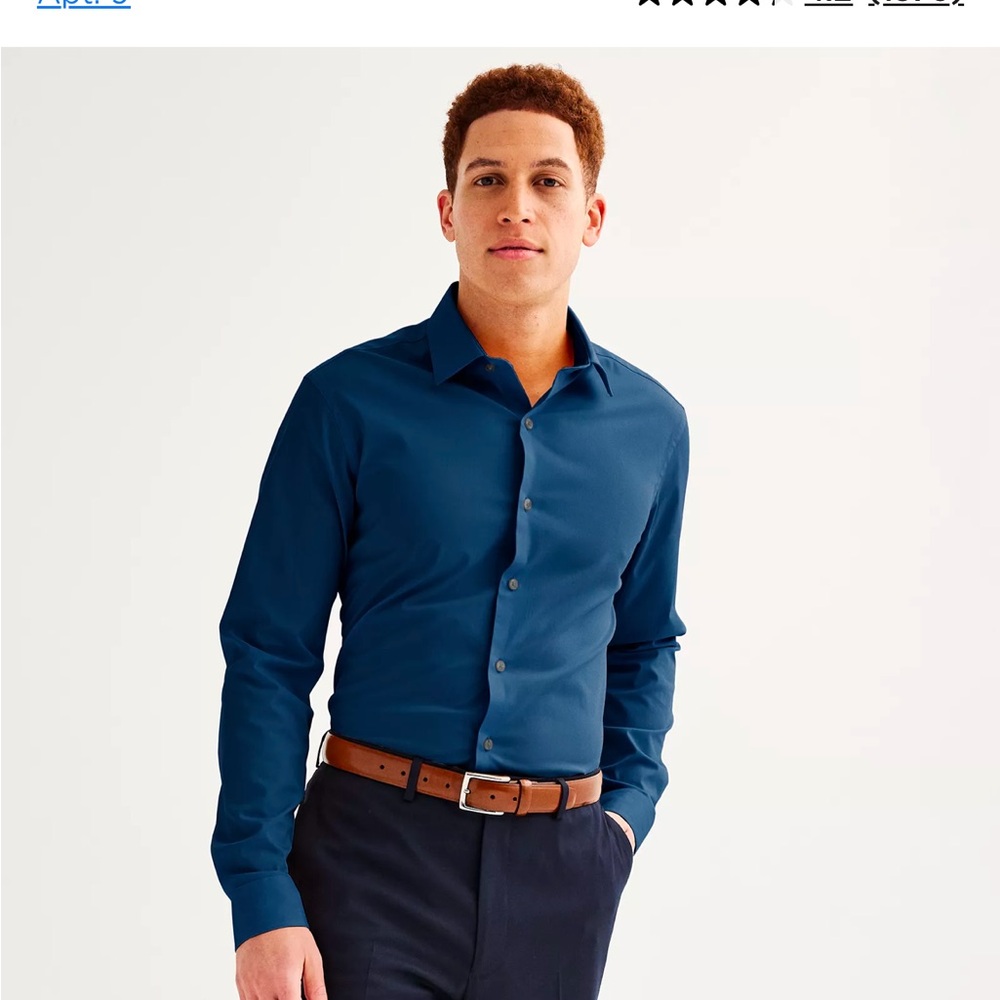 Men's Blue Dress Shirt